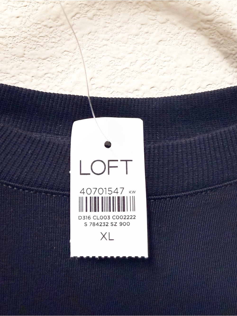 NEW Loft Seamed Mini Tee Dress Black XL NWT - Picture 3 of 5